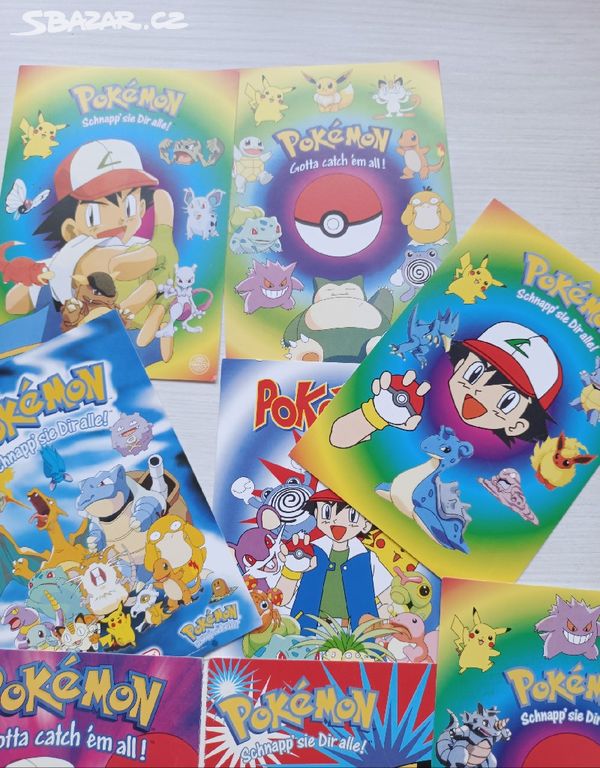 Prodám retro pohledy Pokémon a nějaké karty