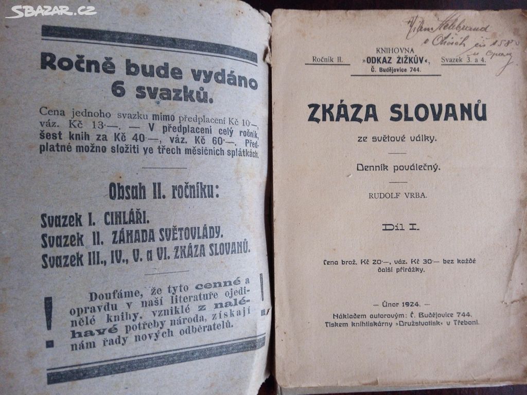 Rudolf Vrba "Zkáza Slovanů" 1924