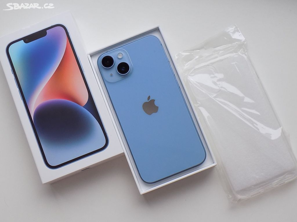 APPLE iPhone 14 128GB Blue - ZÁRUKA 12 MĚSÍCŮ -TOP