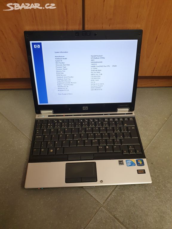 HP Elitebook 2530p, 12.1", na ND