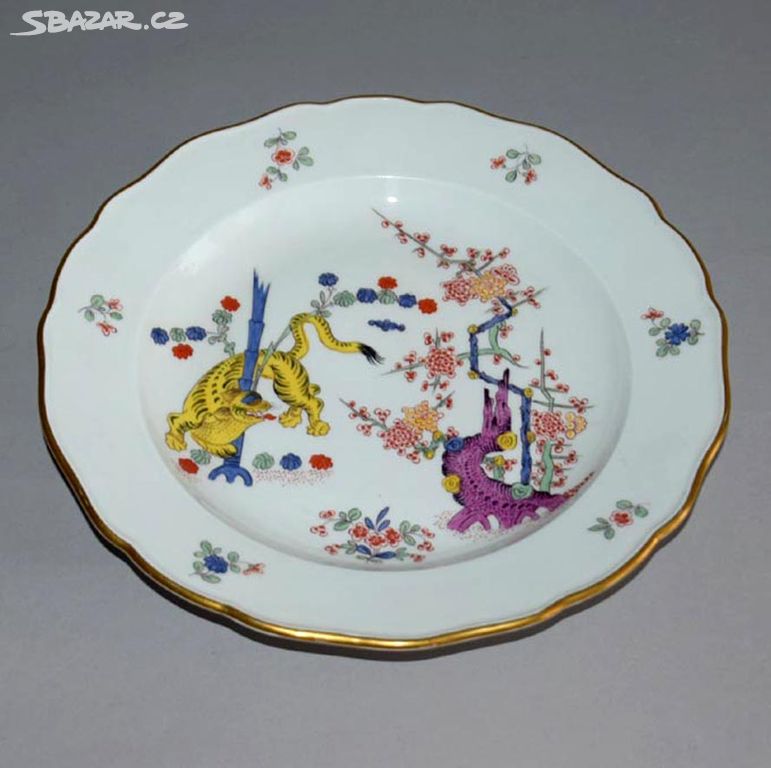 starožitný talíř porcelán Míšeň