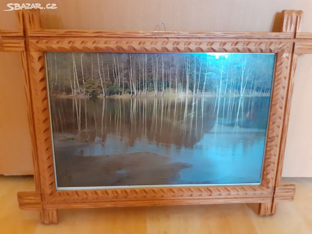 obraz, obrazový rám, dřevěný, dřevo +sklo