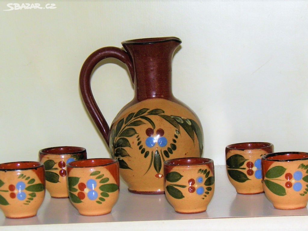 Top stav - Bulharská keramika - likérová souprava