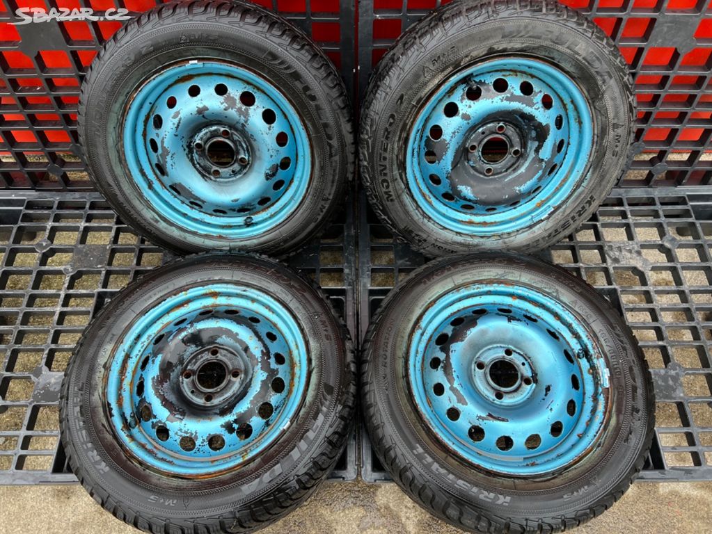 DISKY 4x100 R15 ET50+ZIMNÍ 185/65R15 6,5/5mm