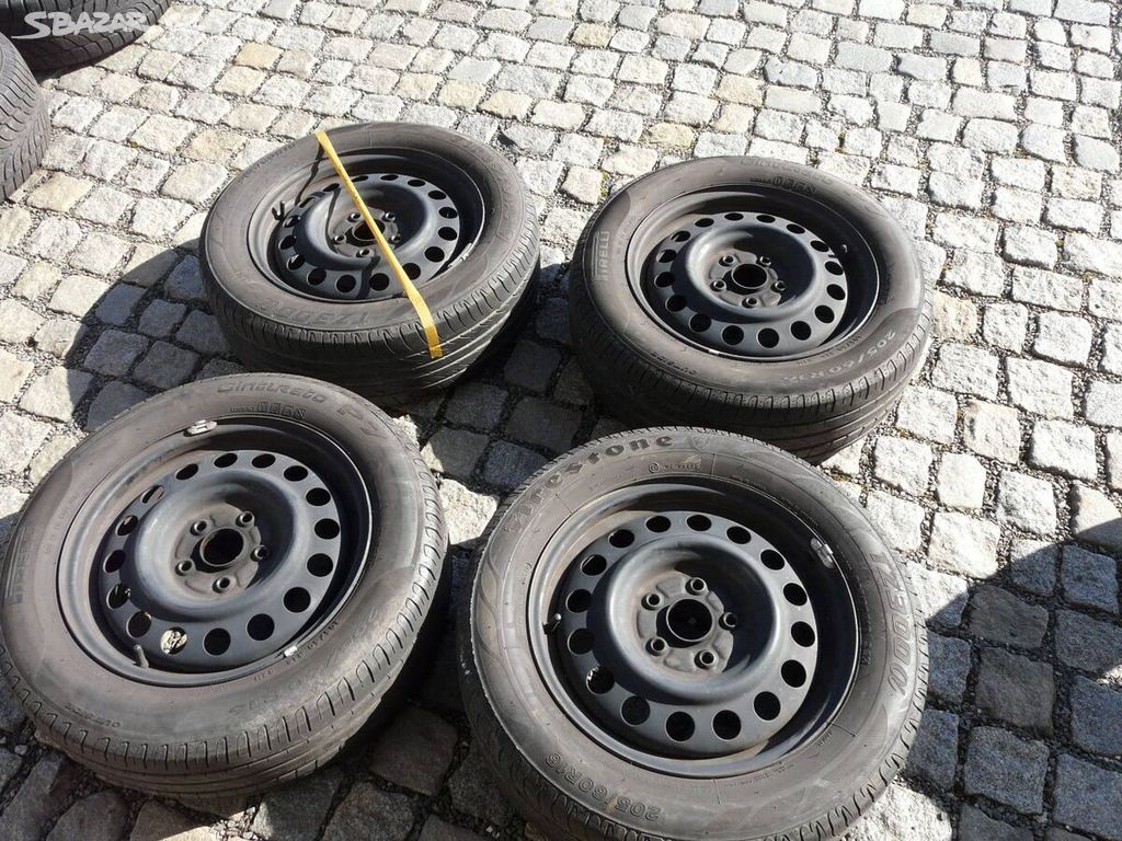 LETNÍ PNEU + DISKY 205/60R16 SUZUKI 16" FIAT 16"