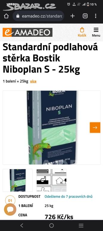 Biostic Niboplan S Podlahová stěrka 4x