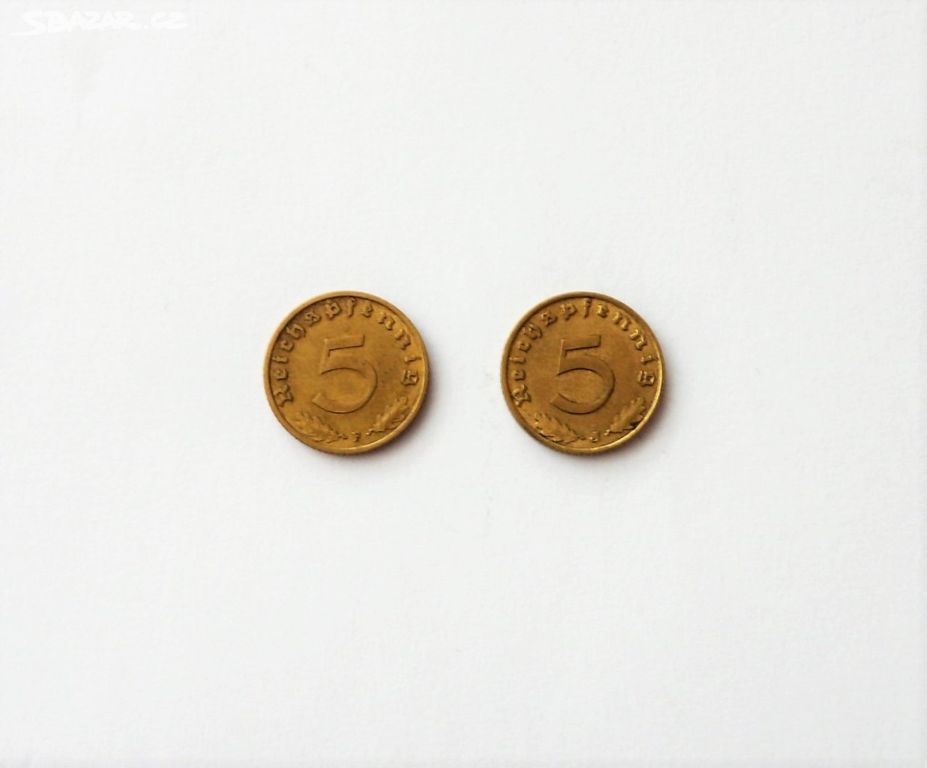 Německo - 5 Reichspfennig - 1939 - 2 ks