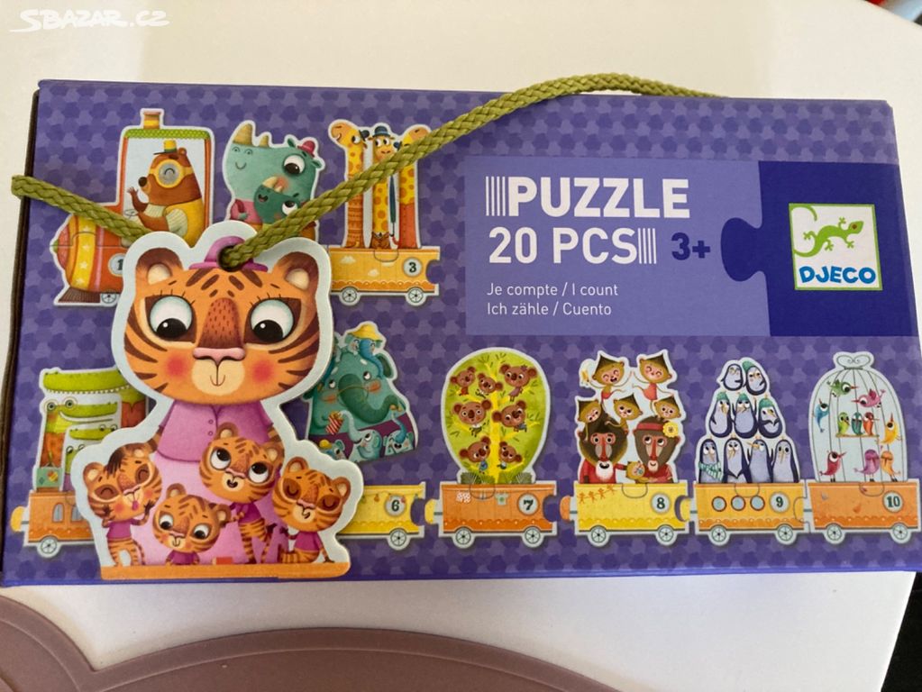 Djeco Trio Puzzle Kolik nás je? 20 dílků, top stav