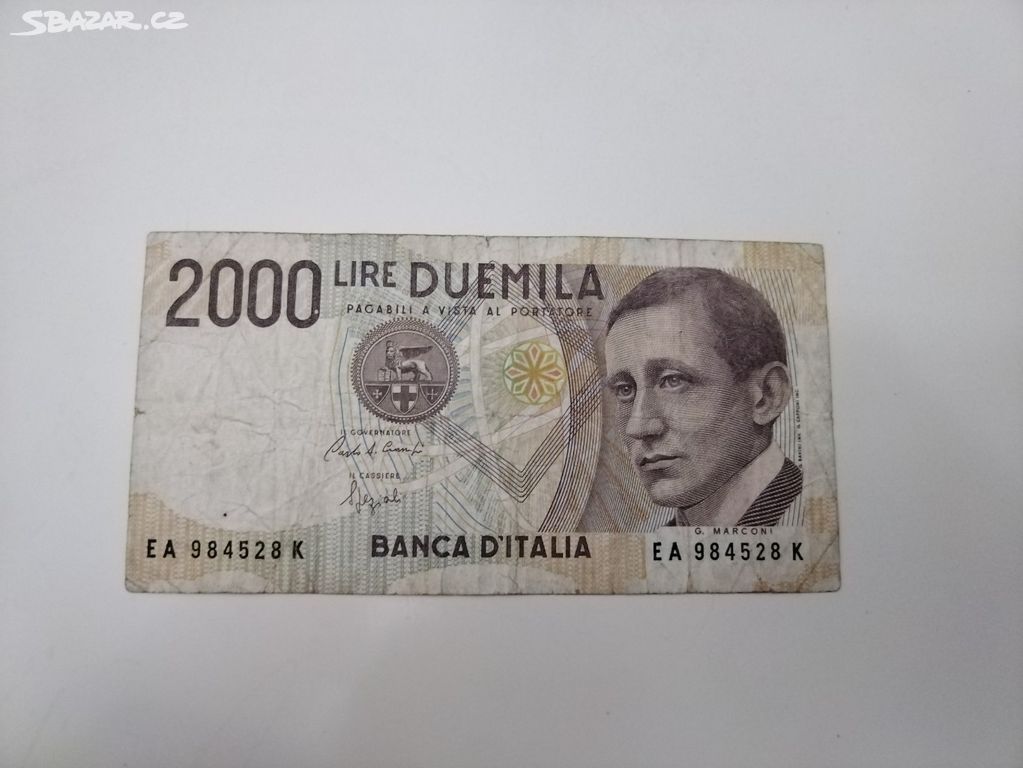 Bankovka Itálie - 2000 Lire 1990