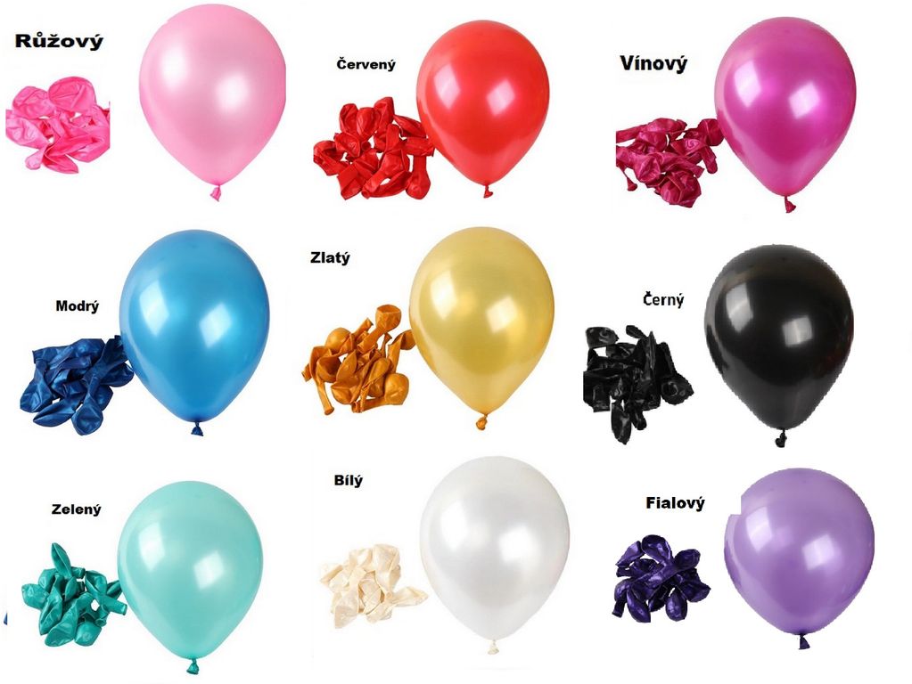 Latexové obyčejné balonky (balení 10 kus)