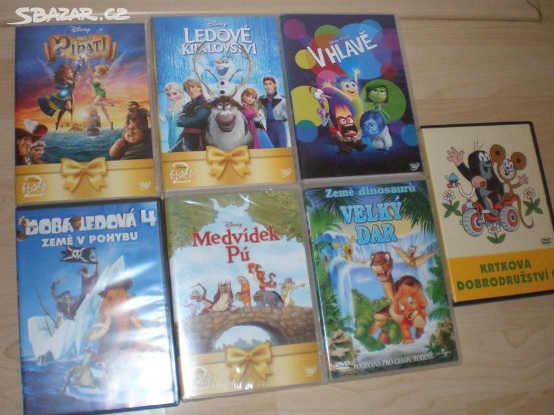 DVD, Zvonilka, Doba ledová 4, Medvídek Pú, Krtek