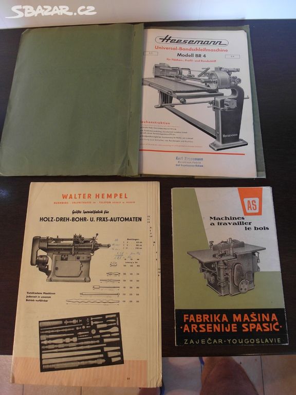 Staré katalogy dílenských strojů - 3ks
