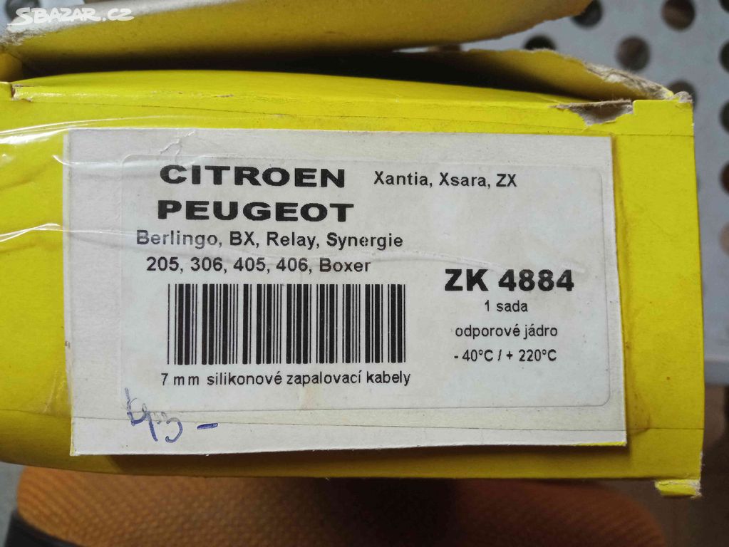 sada zapalovacích kabelů ZK 4884 CITROEN, PEUGEOT