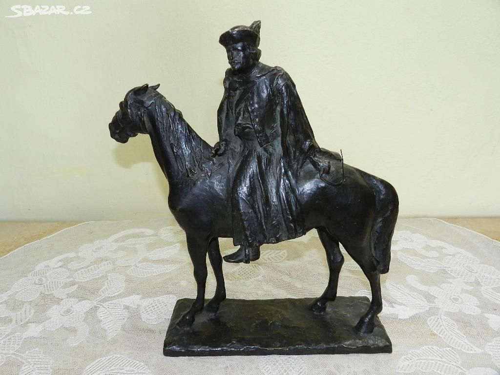 Bronzová Socha Jezdec na Koni
