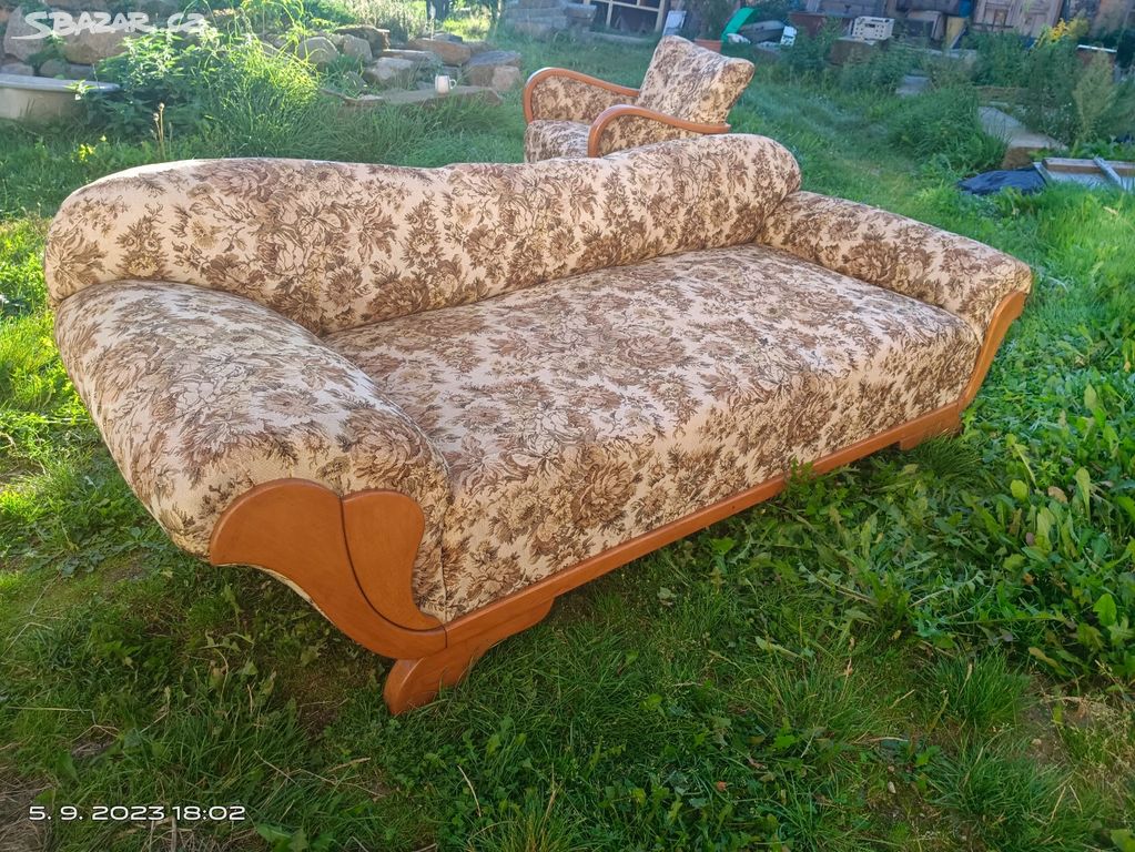 Starožitné sofa, gauč , pohovka plus 2 křesla