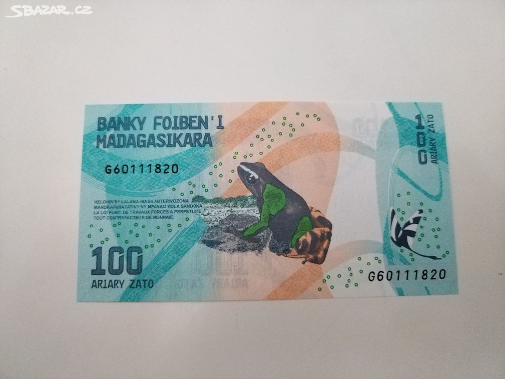 Bankovka Madagaskar - 100 Ariary UNC - Afrika
