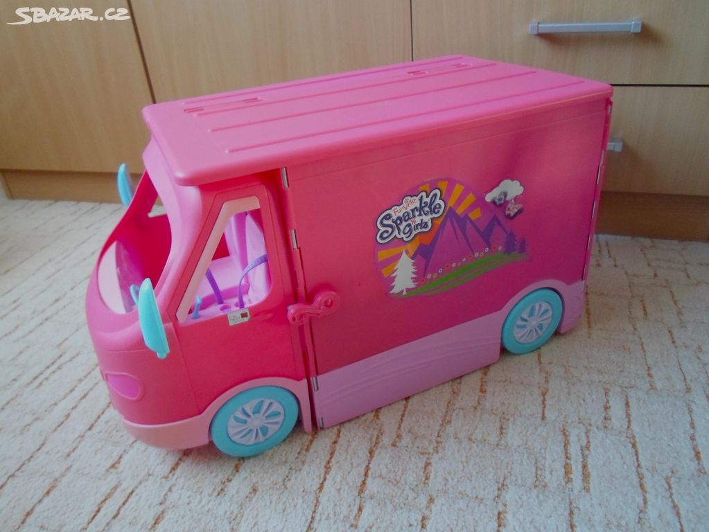 Karavan růžový Sparkle Girlz obytný vůz skládací