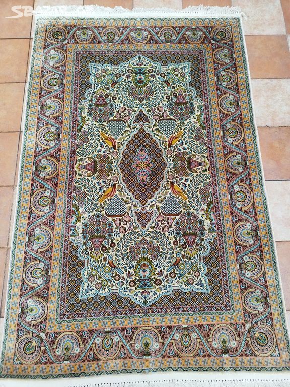 Luxusní hedvábný koberec orig 200 x 130 cm TOP