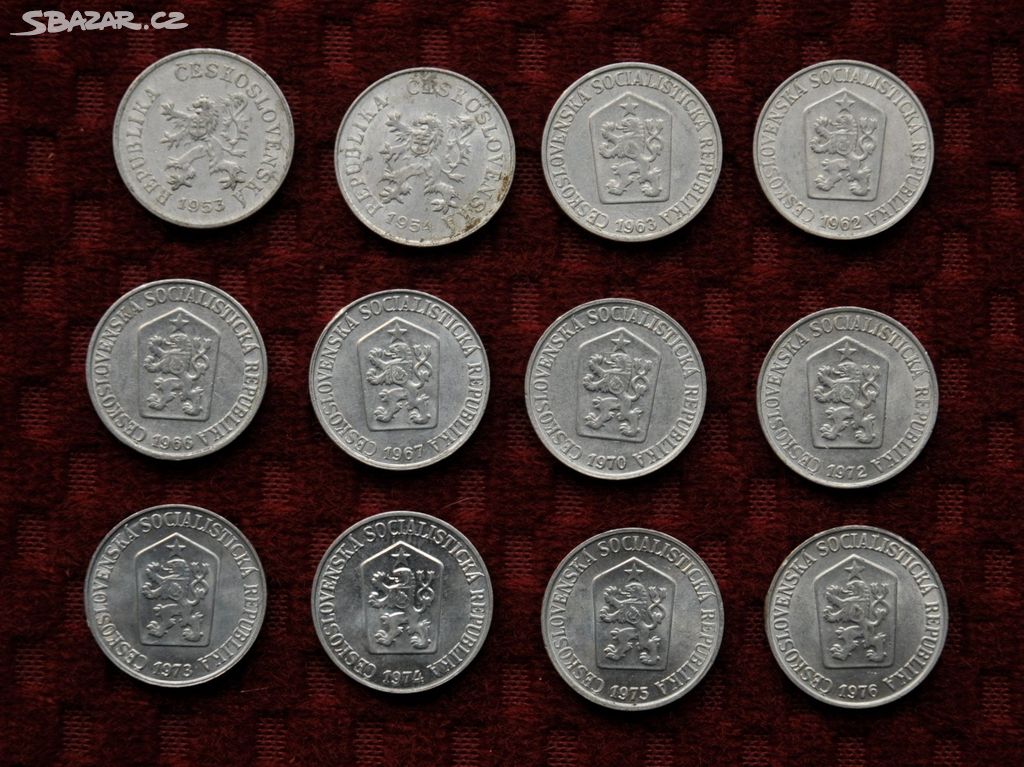Mince Československo ČSSR - 5 haléř 1953 - 1976