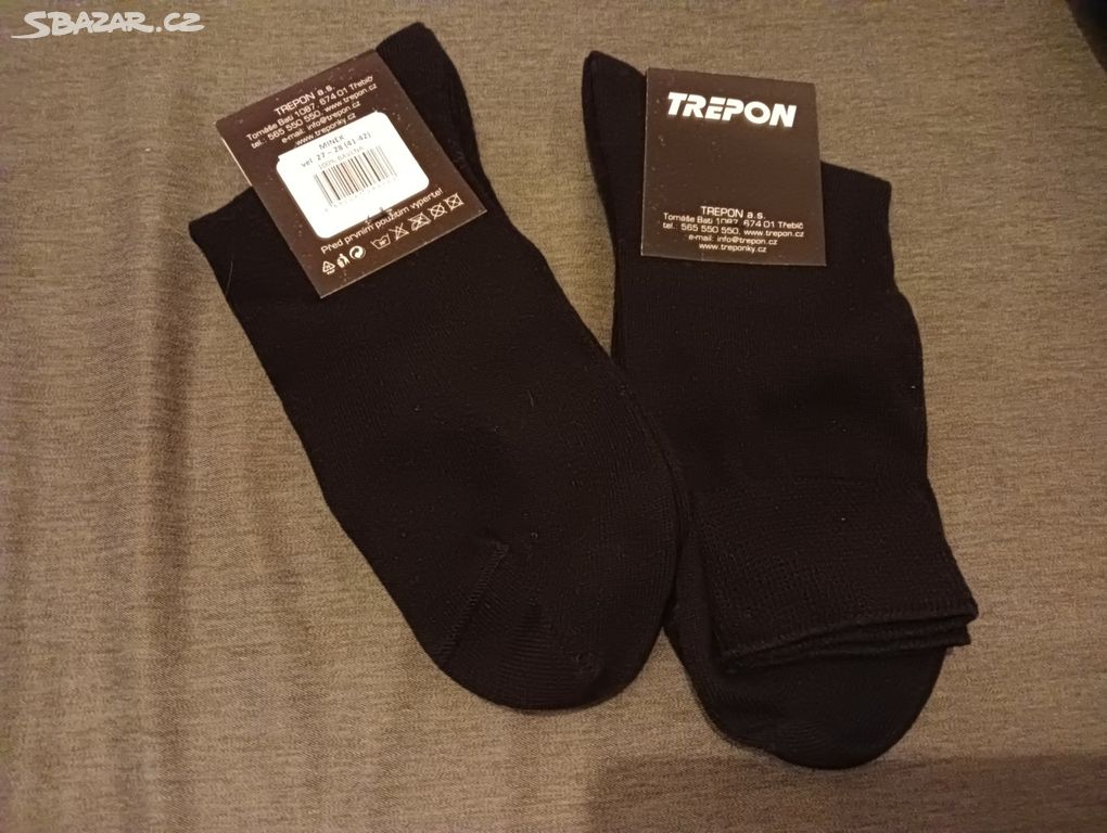 100% bavlna černé ponožky nové s cedulkou