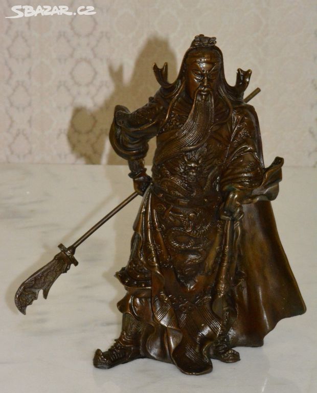 Bronzová socha - Čínský bojovník
