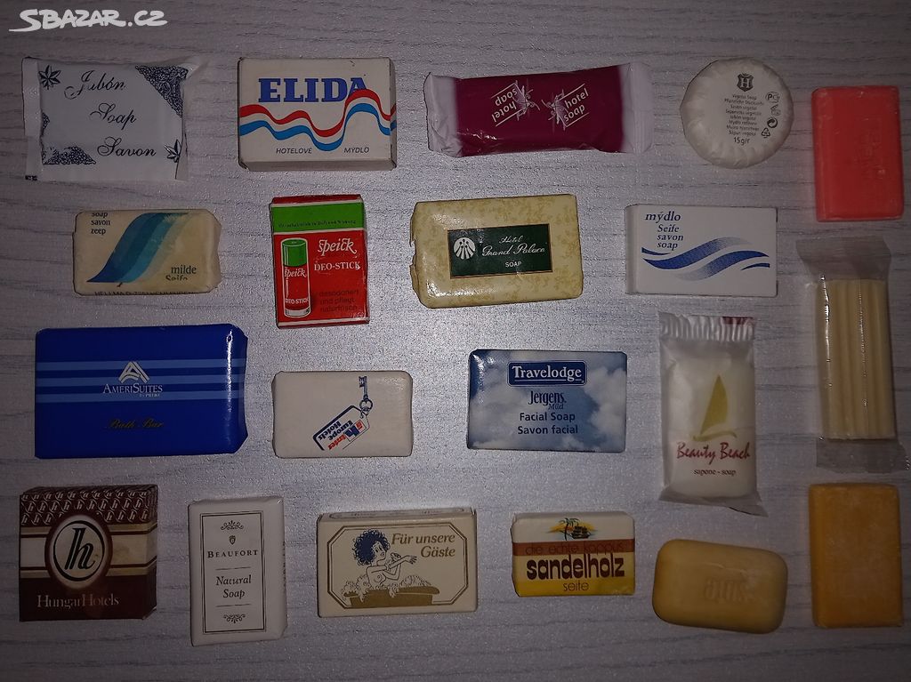 Mýdla z různých světových hotelů - pro sběratele