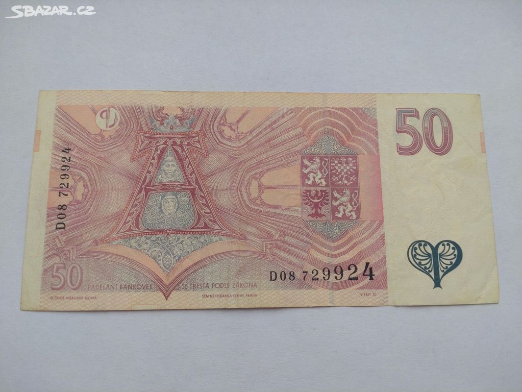 Bankovka 50 Korun 1997 série D 08 Česká republika