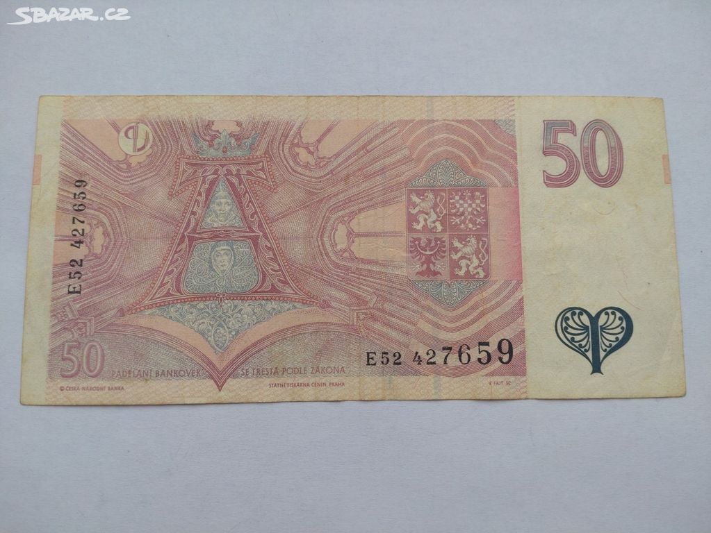 Bankovka 50 Korun 1997 série E  52 Česká republika