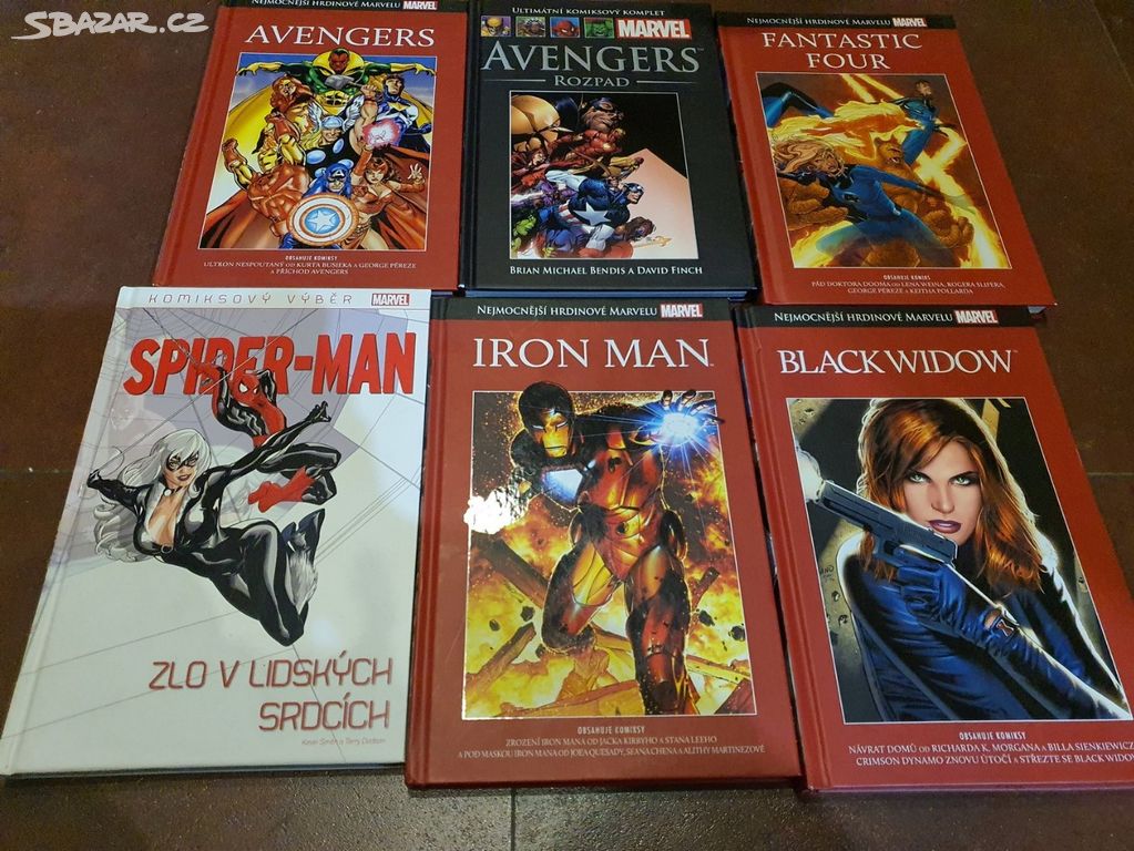 Marvel komiksy, knihy 6ks, zaslání