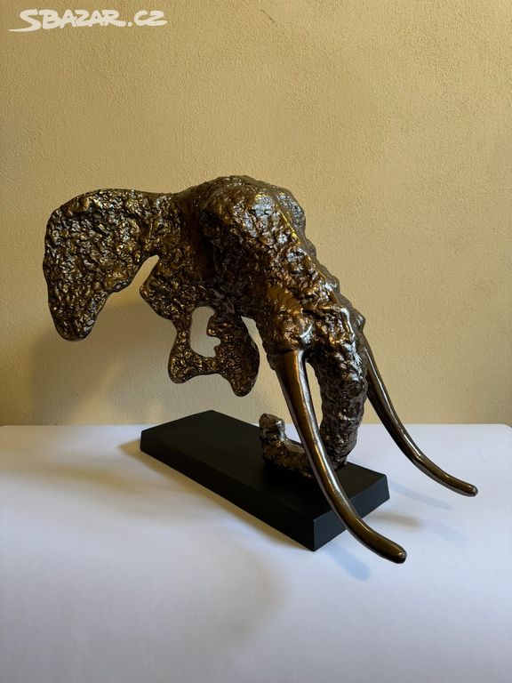 Hlava slona 59 cm - socha kovová dekorace