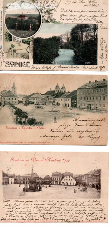 Staré pohlednice, dlouhá adresa