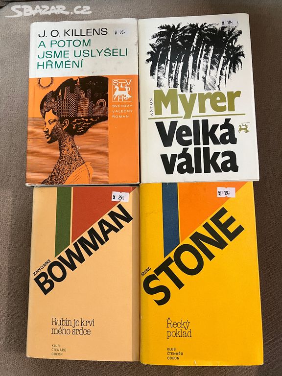 Knihy (Myrer, Bowman, Stone, Killens)
