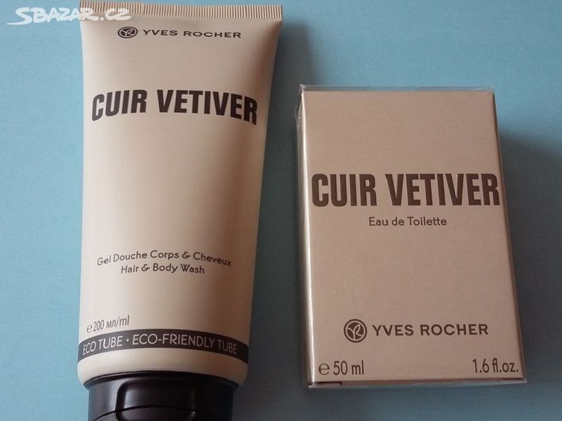 2ks Yves Rocher pánský Cuir Vetiver + sprchový gel