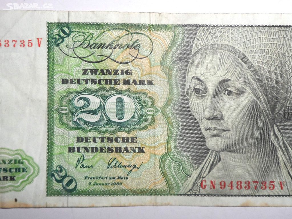 BANKOVKA 20 Zwanzig D. Mark / 1980, série GN