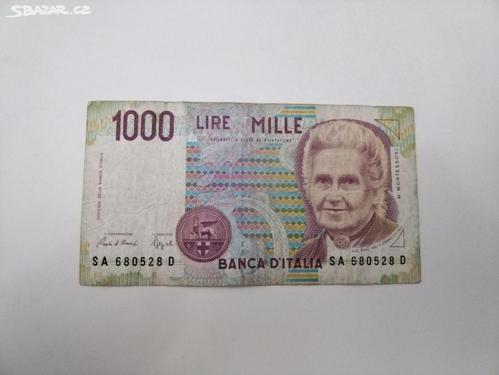 Bankovka Itálie - 1000 Lire 1990