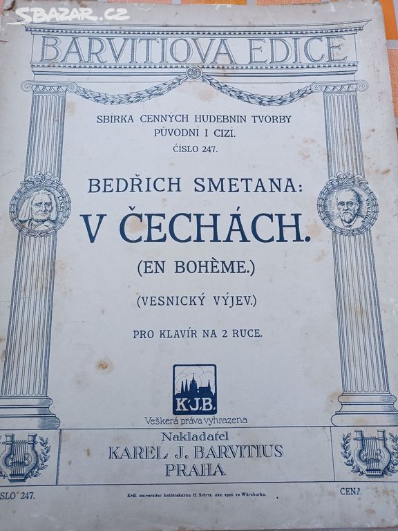 Noty - Bedřich Smetana - V Čechách