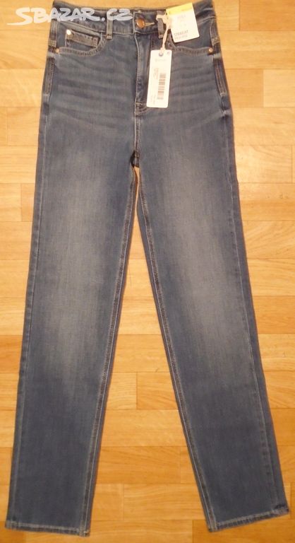 Dámské straight džíny M&S Denim/34R/XS/30cm/102cm