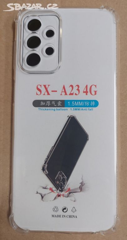 Průhledný ochranný kryt pro Samsung Galaxy A23 4G