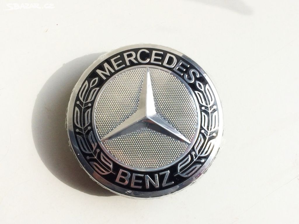 Krytka Mercedes Benz černá 75mm 2.jakost poklička