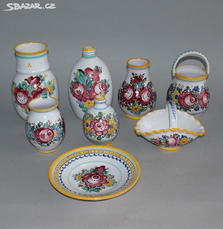 dekorativní keramika Tupesy konvolut 8 ks