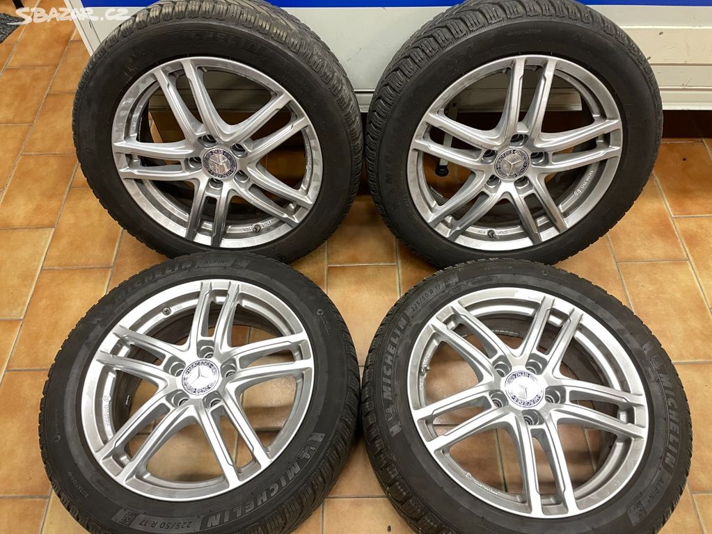 zimní alu kola Mercedes 225/50 R17 Michelin 7.8mm