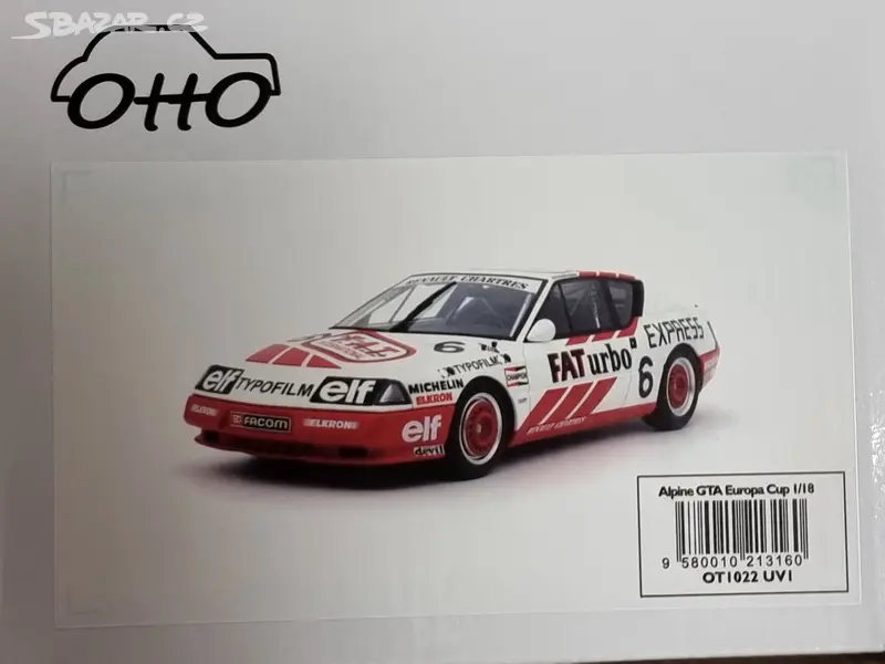 Alpine GTA Europa Cup N° J.Gouhier 1987 – Miniature 1/18 OttOmobile (OT1022, Résine, Limitée)