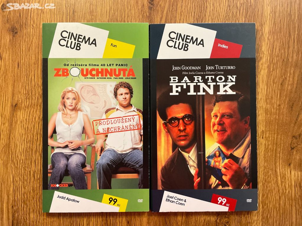 DVD  sběratelská edice CINEMA CLUB - 2 ks/NOVÉ