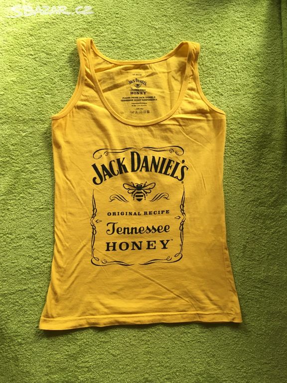 NOVÉ žluté tílko Jack Daniel's Honey černé nápisy