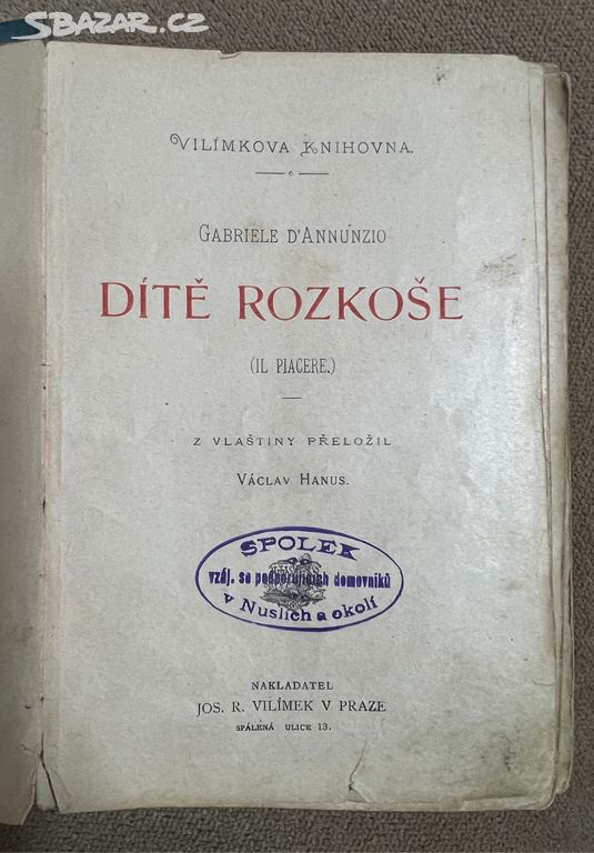 Dítě rozkoše (Gabriele D'Annunzio)