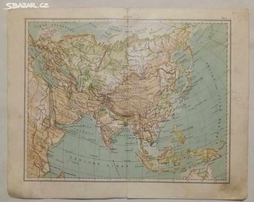 Mapa - Asie - 1908