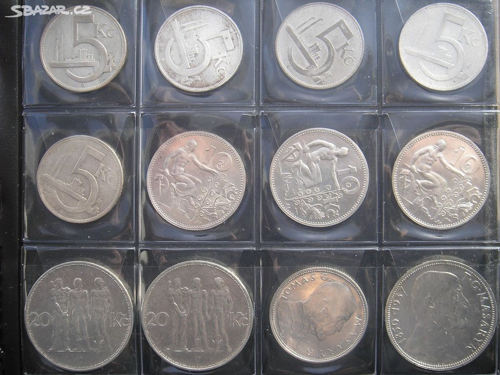 Sbírka Ag mincí první republiky ČSR