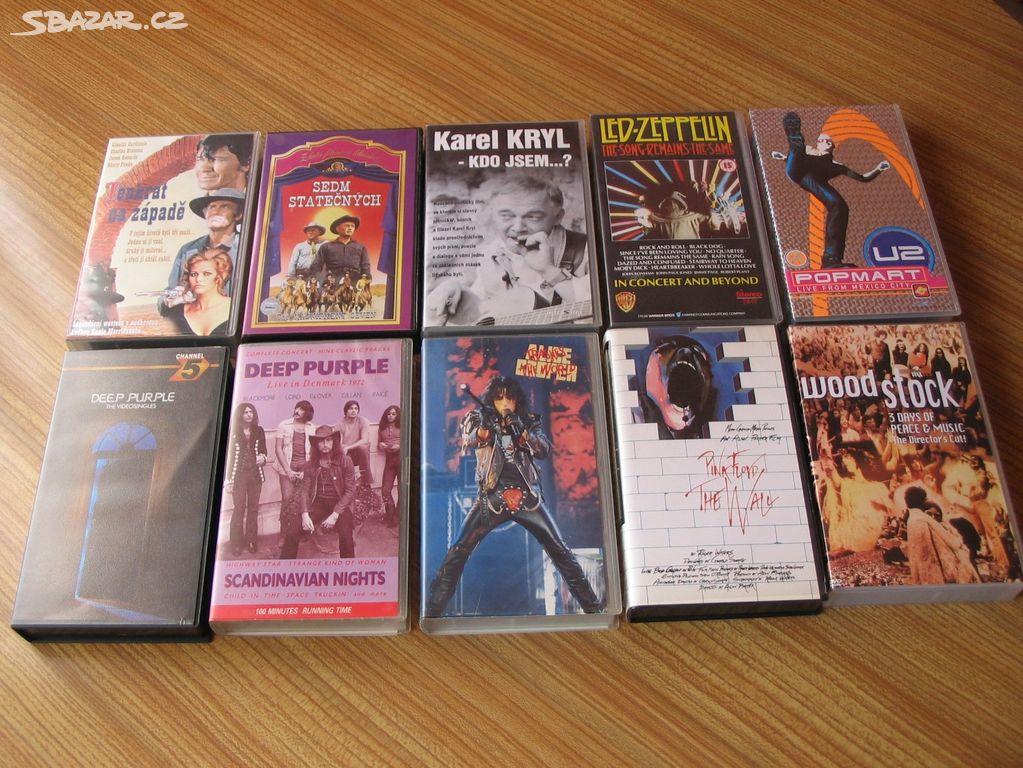 VHS originál kazety = Doručení ZDARMA = 10 ks.