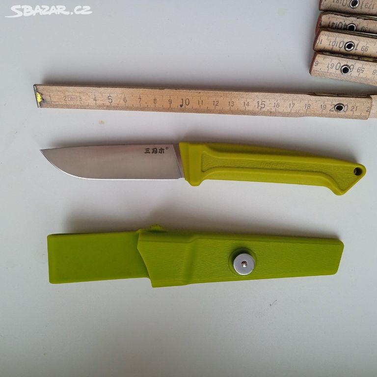 pevný nůž ze Sandviku, bushcraft, Sanrenmu zelený