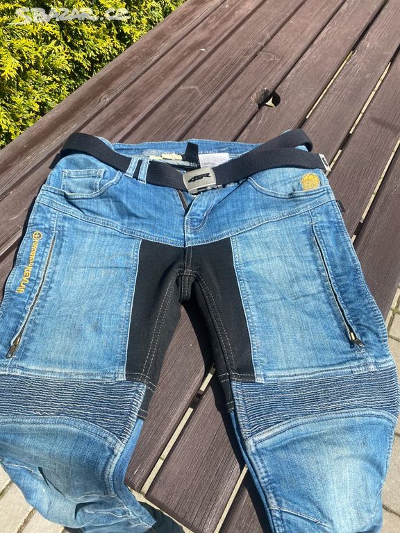Kevlarové jeansy na motorku Trilobite velokost 44